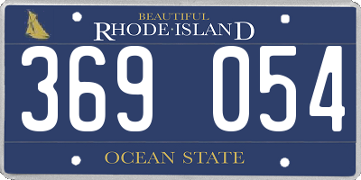 RI license plate 369054
