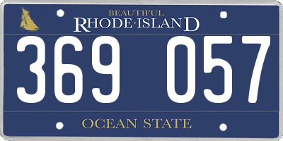 RI license plate 369057
