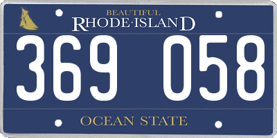 RI license plate 369058