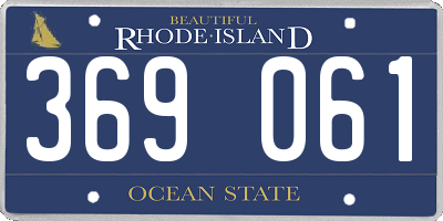 RI license plate 369061