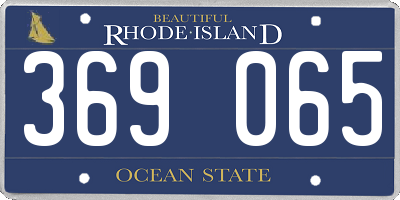 RI license plate 369065