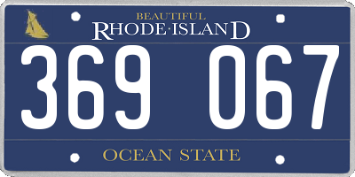 RI license plate 369067