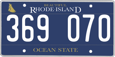 RI license plate 369070