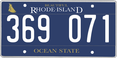 RI license plate 369071