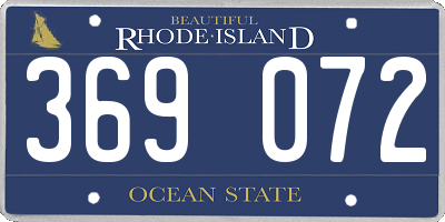 RI license plate 369072