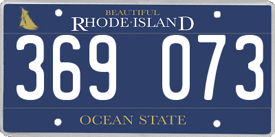 RI license plate 369073