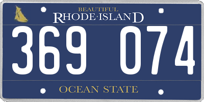 RI license plate 369074