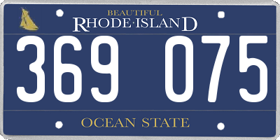 RI license plate 369075