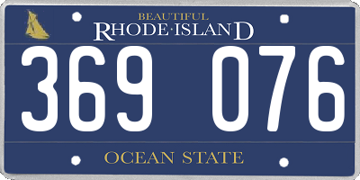 RI license plate 369076