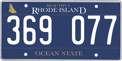 RI license plate 369077