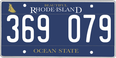 RI license plate 369079