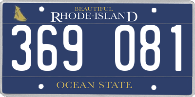 RI license plate 369081