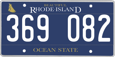 RI license plate 369082