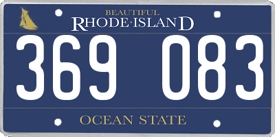 RI license plate 369083