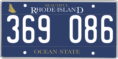 RI license plate 369086