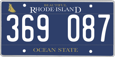 RI license plate 369087