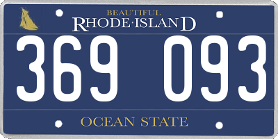 RI license plate 369093