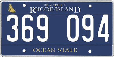 RI license plate 369094