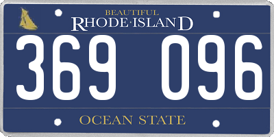 RI license plate 369096