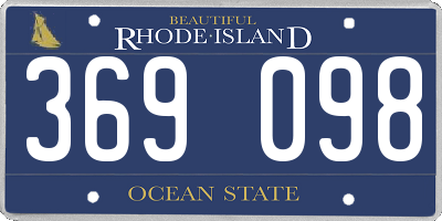 RI license plate 369098