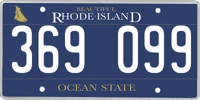RI license plate 369099