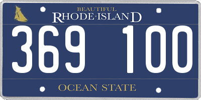 RI license plate 369100
