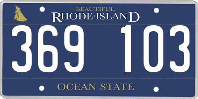 RI license plate 369103