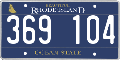 RI license plate 369104