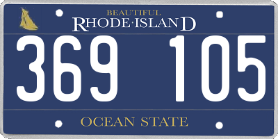 RI license plate 369105