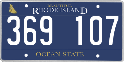 RI license plate 369107