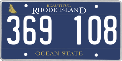 RI license plate 369108