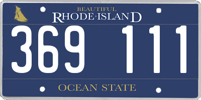RI license plate 369111