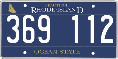 RI license plate 369112