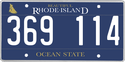 RI license plate 369114