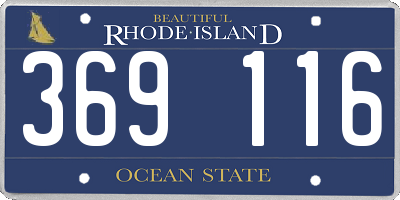 RI license plate 369116