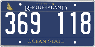 RI license plate 369118