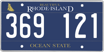 RI license plate 369121