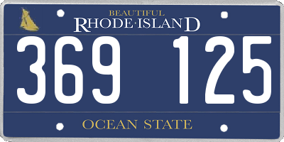 RI license plate 369125