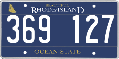 RI license plate 369127
