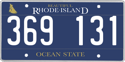 RI license plate 369131
