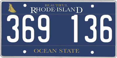 RI license plate 369136