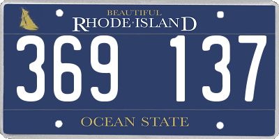RI license plate 369137