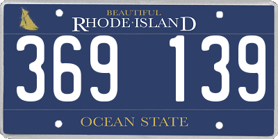 RI license plate 369139