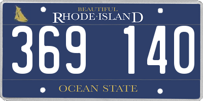 RI license plate 369140