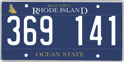 RI license plate 369141