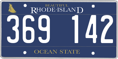 RI license plate 369142