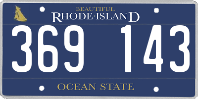 RI license plate 369143