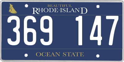 RI license plate 369147