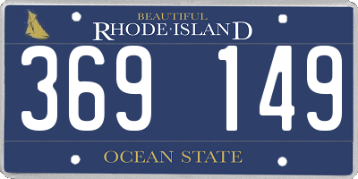 RI license plate 369149