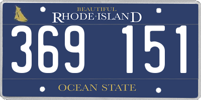 RI license plate 369151